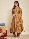 Kf 55 Vichitra Silk Embroidered Work Top With Bottom Dupatta Wholesale Market In Surat